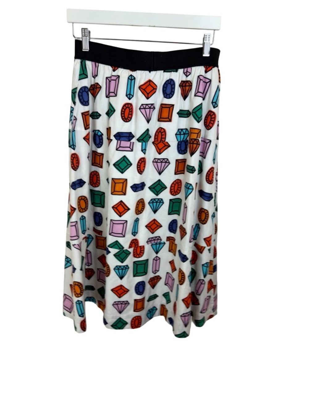 Maeve Anthropologie Midi A-Line Cotton Gem Print Skirt Size Medium to Large